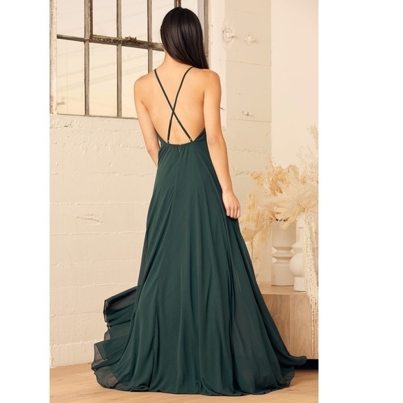 Lulus Mythical Kind of Love Dark Green Maxi Dress - Picture 2 of 8
